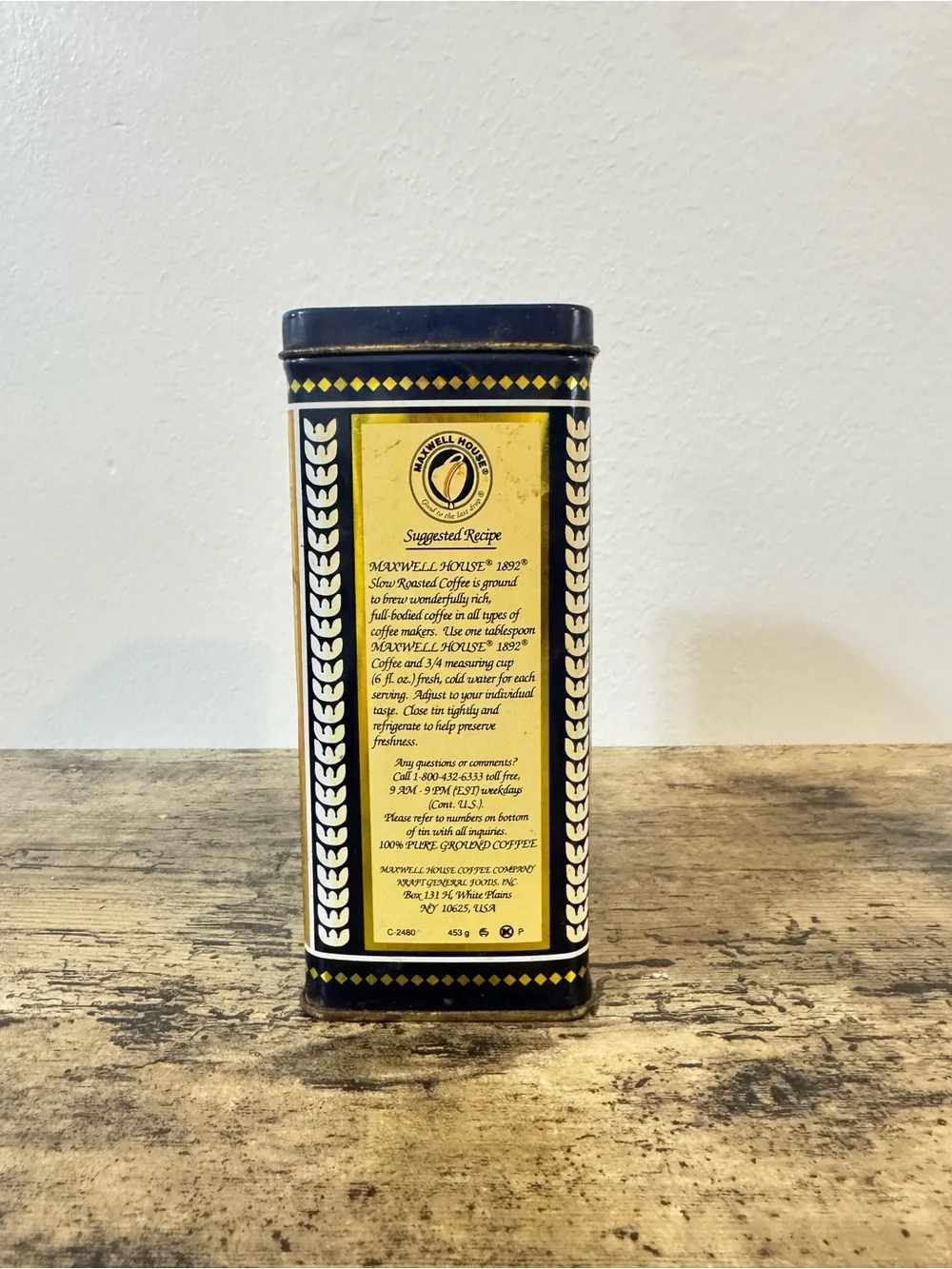 Maxwell House 1892 Coffee Tin Canister | 100th Anniversary